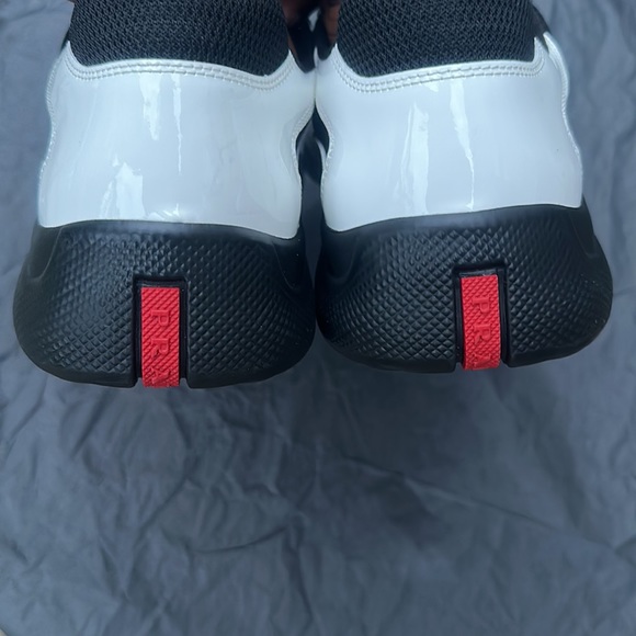 MEN PRADA SNEAKER BLACK/WHITE  Size 11 - Picture 14 of 14